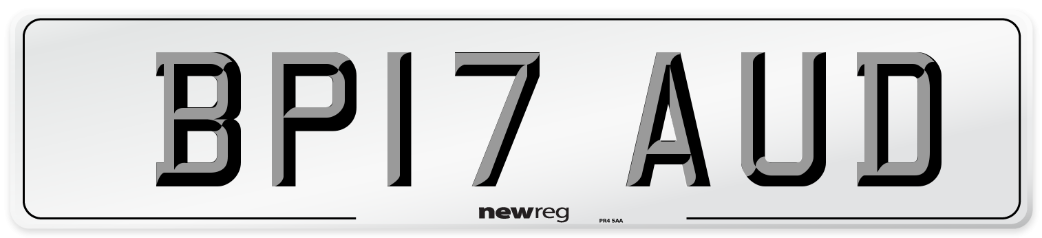 BP17 AUD Number Plate from New Reg